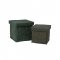 Set 2 Cutii Pătrate Textile Verde