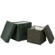 Set 2 Cutii Pătrate Textile Verde
