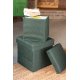 Set 2 Cutii Pătrate Textile Verde