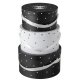 Set 3 Cutii Rotunde Panda Negru - Alb