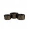 Set 3 Cutii Rotunde GATSBY Negru - Auriu