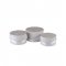 Set 3 Cutii Rotunde Tricotate Alb - Bej