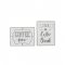 Pancarte COFFEE 2 Piese Metal Alb