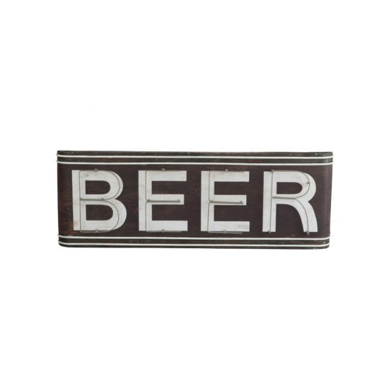 Panou BEER Metal Maro - Alb
