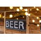 Panou BEER Metal Maro - Alb