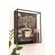 Decorațiune COFFEE Lemn + Metal Negru - Maro