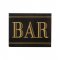 Pancartă BAR Sticlă Negru