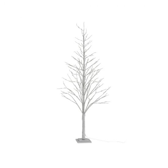 Pom Decorativ Led + Sclipici Argintiu L