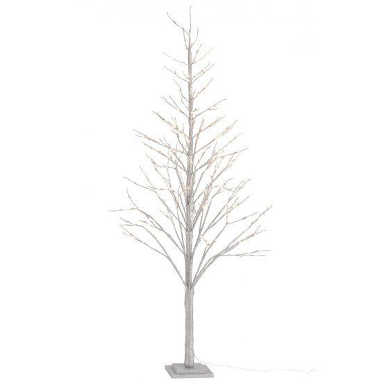 Pom Decorativ Led + Sclipici Argintiu L