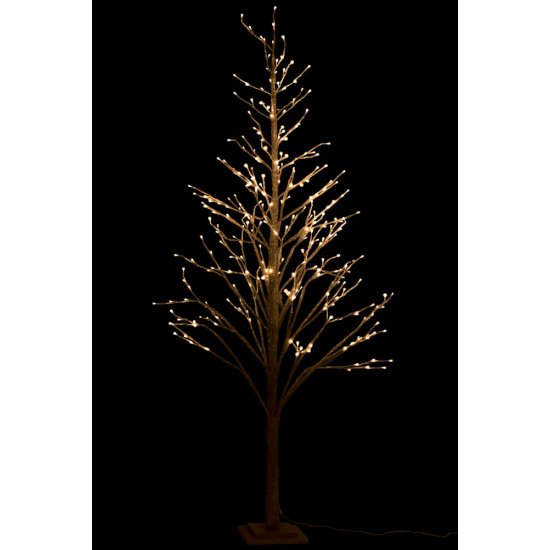 Pom Decorativ Led + Sclipici Argintiu L