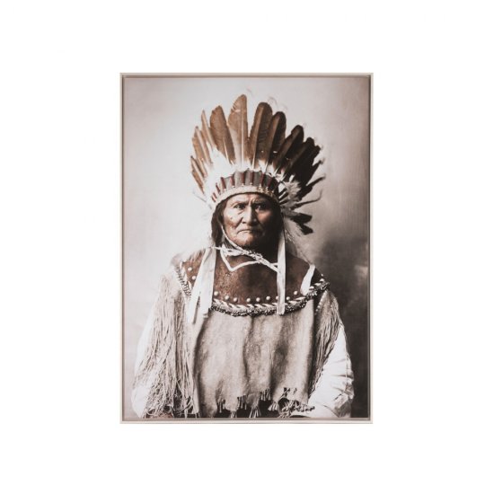 Fotografie Înrămată Nativ American Maro - Bej