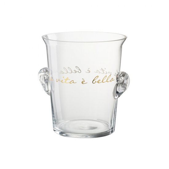 Frapieră LA VITA E BELLA Sticlă Transparent - Auriu