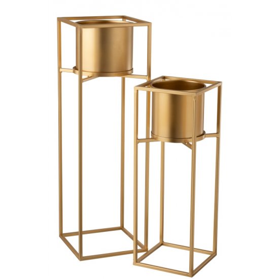 Suport Ghiveci Aluminiu Auriu L