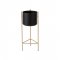 Suport Ghiveci Metal Negru - Auriu S