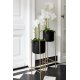 Suport Ghiveci Metal Negru - Auriu S