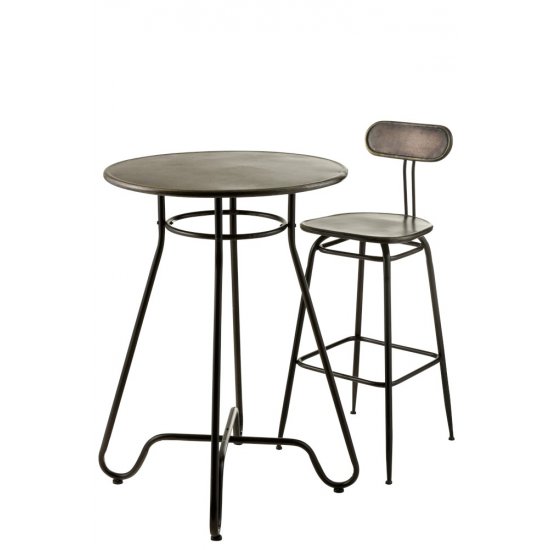 Masă Bar Industrial Metal Negru