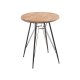 Masă Bistro Metal + Lemn Natural - Negru