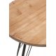 Masă Bistro Metal + Lemn Natural - Negru