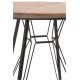 Masă Bistro Metal + Lemn Natural - Negru