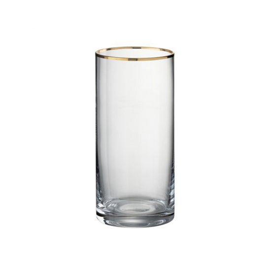 Pahar Sticlă Transparent - Auriu