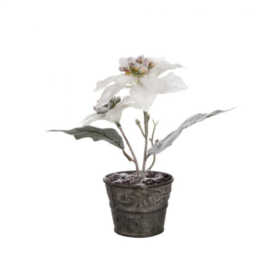 Plantă Artificială Crăciuniță Înzăpezită Alb