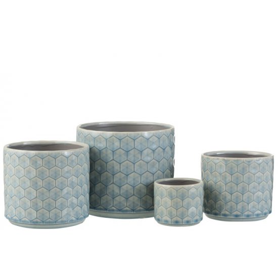 Ghiveci RHOMBUS Ceramică Albastru L
