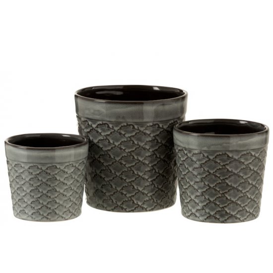 Ghiveci MOROCCAN Ceramică Gri L
