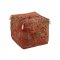 Puf Pătrat Oriental Bumbac Coral