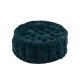 Puf Rotund Asimetric Bumbac Albastru Azur