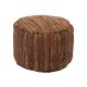 Puf Rotund ETNIC Piele Maro