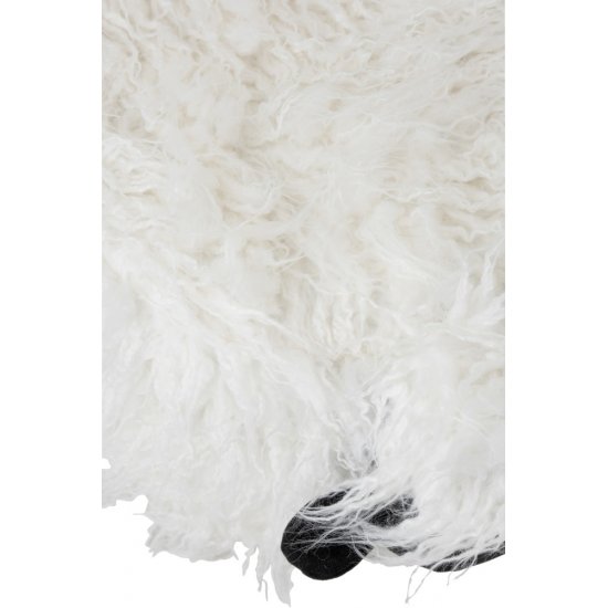 Puf SHEEP Textil Ecru - Negru