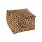 Puf Pătrat LEOPARD Piele Multicolor