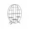 Raft Oval Stativ Metal Negru
