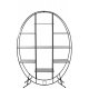 Raft Oval Stativ Metal Negru