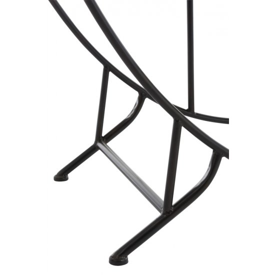 Raft Oval Stativ Metal Negru
