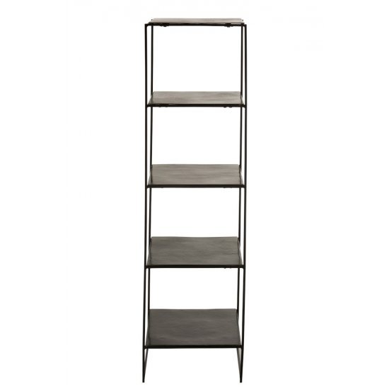 Raft 5 Polițe Aluminiu Oxidat Negru Antichizat - Verde