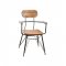 Scaun BISTRO Metal + Lemn Natural - Negru