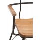 Scaun BISTRO Metal + Lemn Natural - Negru
