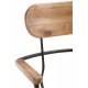 Scaun BISTRO Metal + Lemn Natural - Negru