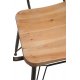 Scaun BISTRO Metal + Lemn Natural - Negru