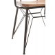 Scaun BISTRO Metal + Lemn Natural - Negru