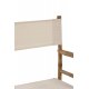 Scaun Director Pliabil Bambus + Textil Natural - Alb