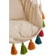 Scaun Suspendat Ciucuri Bumbac Multicolor