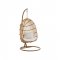 Scaun Suspendat Oval Oțel Natural