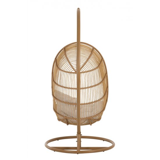 Scaun Suspendat Oval Oțel Natural