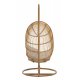Scaun Suspendat Oval Oțel Natural