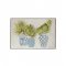 Tablou Plante + Vaze Albastru - Alb - Verde