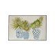 Tablou Plante + Vaze Albastru - Alb - Verde