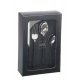 Tacâmuri 24 Piese Metal Brut Negru - Argintiu