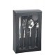 Tacâmuri 24 Piese Metal Clasic Negru - Argintiu
